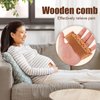 Birthing Comb For Labor Pain, Wooden Natural Labour Comb with Affirmation Essentials Hair Comb with Expectant Mom Must Haves Childbirth for Pregnancy Delivery Women
