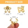 ACO-UINT Hair Clip, 12 Pcs Gold Flower Hair Claws for Women, Mini Metal Claw Clips, Cute Hair Accessories for Women and Girls