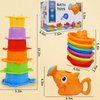 Baby Bath Toys for Kids Ages 1-3,13 Pcs Bathtub Toys for Babies 6-12-18 Months, Mold Free Bath Toys Toddlers 2-4 Years Old,Stacking Cups & Watering Can,Water Table Toys for Infants Boys Girls 1 2 3 4