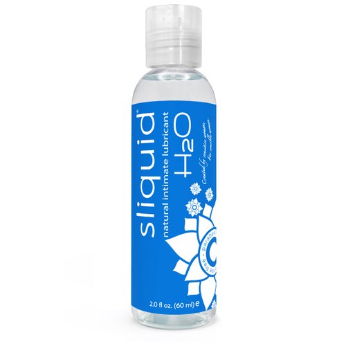 Sliquid H2O Water Based Lube, Water Based Lubricant for Sex, Natural Sex Lube, Glycerin Free Personal Lubricant (2 Oz) Clear, Unscented