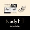 i-ENVY Half Lashes, Edge Fit False Eyelashes Natural Dramatic Look Wispy Cat Eye Clear Band Fluffy Volume Soft Strip Short Half Fake Eyelashes Light Weight Comfort Everyday Easy to Wear (NUDY FIT)