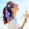 Juexica 8 Pieces Starfish Hair Clip Halloween Mermaid Accessories Resin Seashell Starfish Seastar Hair Clip Mermaid Costume Accessories for Women