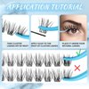 Lash Clusters 84 Pcs Cluster Lashes Eyelash Clusters DIY Cluster Eyelash Extensions Individual Lashes Thin Band & Soft(Monsoon,D-8-16mix)