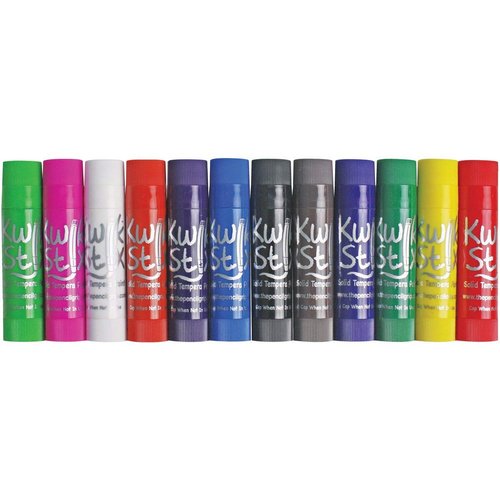 The Pencil Grip Kwik Stix Tempera Paint, 12 Count (Pack of 1), Assorted per Set