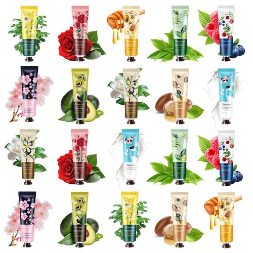 20 Pack Hand Cream Gift Set,Korean Relieve Dry and Cracked Hands Mini Hand Lotion, Mothers&amp;Teache...