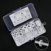 YOUYIDUN-650 Pcs White Nylon Flat Washer Assortment Kit, Round Flat Nylon Washers for Household Commercial Appliances Electrical Connections, 5-20 mm, M2/M2.5/M3/M4/M5/M6/M8/M10