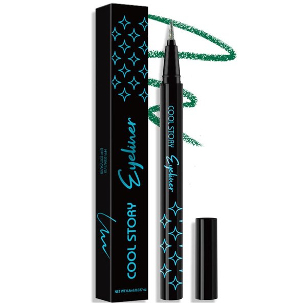 BEUKING Glitter Liquid Eyeliner, Pearlescent Sequins Diamond Ultra-Fine Tip Shining Eyeliner, Waterproof Long-Lasting Anti-Smudge, Highly Pigmented Eyeshadow Halloween Festival Sparkle Eye Makeup (7#)