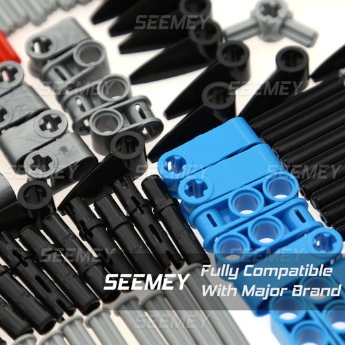 SEEMEY 884 Pieces Axle Chain Link Connectors Bricks Sets Compatible with Main Brand Technic-Parts