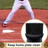 Deekin 2 Pieces Umpire Brush Baseball Home Plate Brush Baseball Umpire Gear with Plastic Handle for Baseball Softball Referee Equipment, Black, 5 x 4.7 x 1.4 Inch