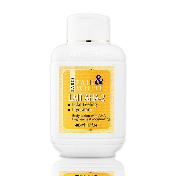 Fair & White Original, AHA Body Lotion – 17.6fl oz / 500ml – Skin Brightening Cream, Lactic Acid Moisturizing Lotion, Even Skin Tone, Helps to Remove Dark Spots