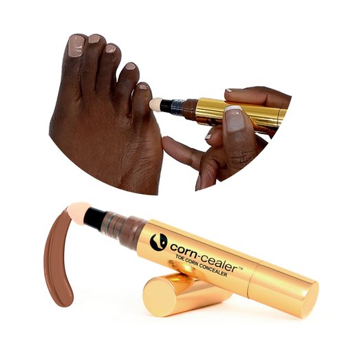 CORN-CEALER Toe Makeup That Instantly Hides Toe Corns | Water Resistant | Foot Care | Body Makeup | Scar Makeup | Tattoo Cover up (NUTMEG)