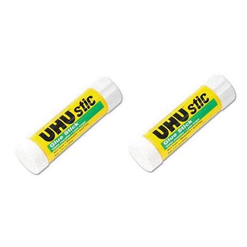 UHU 99655 Stic Permanent Clear Application Glue Stick, 1.41 oz (2 Pack)