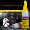Black Tire Repair Glue Rubber Strong Adhesive Bonding for Sidewall Gash Dent Instant Super Glue for Off-Road Car Motorcycle Truck Tractor, 20g 0.7oz