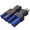 AYECEHI 2Pairs EC5 to T-Plug Deans Style Male Female RC Connector Adapter EC5 Male to T Plug Female, EC5 Female to T-Plug Male Compatible with Arrma E-flite for RC Car Truck Airplane Lipo and More