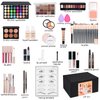 All in One Makeup Kit Makeup Kit for Women Full Kit Multipurpose Makeup ，eyeshadow、 liquid foundation,Loose powder,Eyebrow pencil,4-color lip gloss set