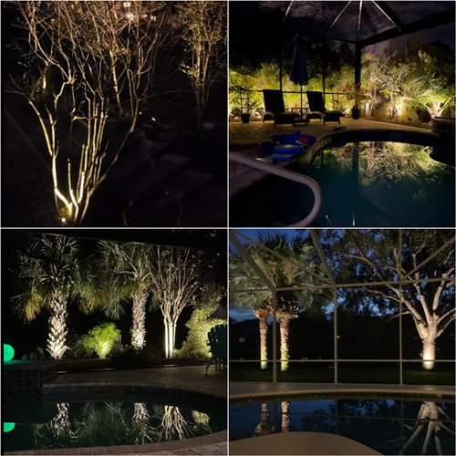 Malibu 50 Watt Floodlight Landscape Lights Outdoor Spotlight Waterproof Path Light Low Voltage Lighting with Spike Stand for Garden, Yard, Pathway, Lawn, Driveway Outdoor Lighting 8301-9601-01