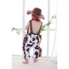 Dressy Daisy Baby Boys Western Style Cowboy Overalls Costume Outfit Set with Red Bandana and Sheriff Hat Size 6-12 Months