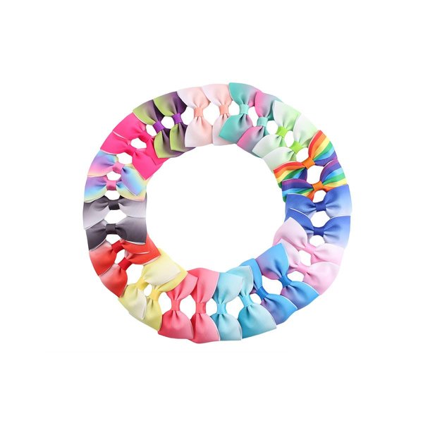 2Pcs Rainbow Hair Bow Clips for Women Girls Gay Pride Day Rainbow Hair Accessories (Small Clips)，Clips and Barrettes，Rainbow Hair Clips，Ribbon Hair Clip