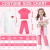 PARTTELY Doctor Costume for Kids, Halloween Costumes Career Day Costume for Kids aged 3-8, Kids Scrubs with Lab Coat