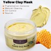 AICHUN BEAUTY Clay Face Mask Deep Cleansing Exfoliation Soothing Repair Remove Blackheads Facial Moisturizing Anti-Acne (HONEY & GREEN TEA (YELLOW))
