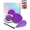 Waterproof Matte Gel Eyeliner Pot- Dark Purple Long Lasting Cream Eyeliner Eyebrow Gel, High Intensity Pigments Smudge-proof Eye Liner Cream, for Halloween Cosplay Show Eye Liner Brow Face Makeup-#121