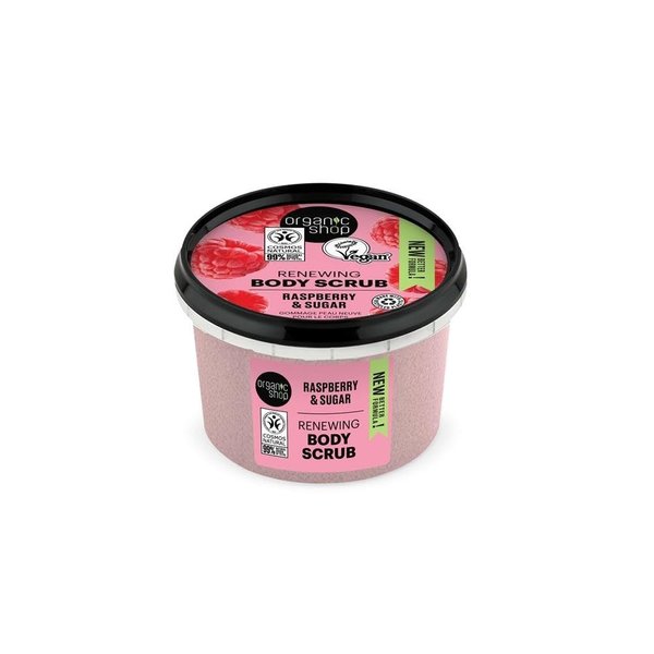 Organic Shop Body Scrub Natural Raspberry Cream and Sugar 250ml