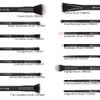 DUcare Makeup Brushes, 15Pcs Premium Synthetic Kabuki Makeup Brush Set, Professional Foundation Concealers Powder Blush Blending Face Eye Shadows Black Brush Sets