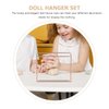 TOYANDONA Baby Clothes Kids Hangers Doll Garment Rack with Hangers Set Include Miniature Clothes Rack 10pcs Mini Metal Doll Clothes Hangers for Dress Outfit Gown Rose Gold Baby Clothes Kids Hangers