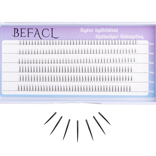 Bottom Lash Clusters Natural Look False Lashes DIY Lash Extension Bottom Lash Extension 240Pcs 5mm/6mm Natural Lower Eyelash Clusters Short Individual Clusters