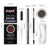 evpct Eyebrow Stamp Pencil Kit for Eyebrows, Makeup Brow Stamp Trio Kit with Waterproof Eyebrow Pencil, Eyeliner, Eyebrow Pomade, 10 Eyebrow Stencils and Dual-ended Eyebrow Brush, Kit-06# MEDIUM BROWN