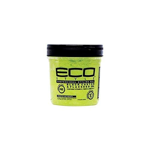 Eco Styling Gel Black Castor Flax Seed Oil Grey 004219 16oz