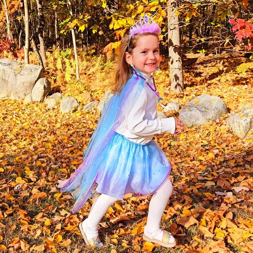 Princess Dress Up, Dress Up Clothes for Girls Princess Toys Set with Princess Capes Princess Shoes Princess Dress Jewelry, Birthday Christmas Gifts for Toddles Girls 3-6 Years