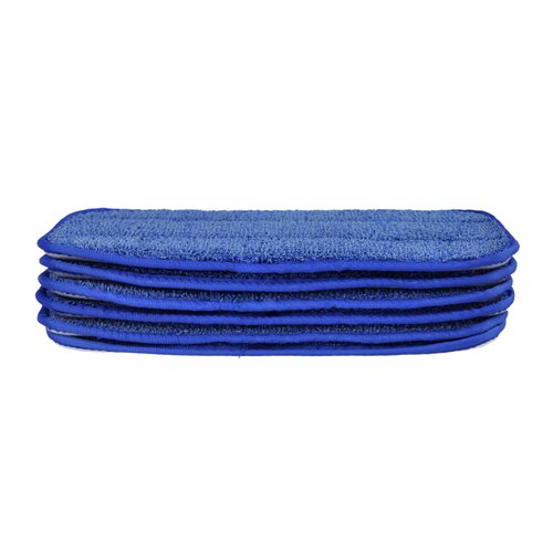 CleanAide® All Purpose Twist Yarn Microfiber Mop Pads 10 Inches Blue 6 Pack