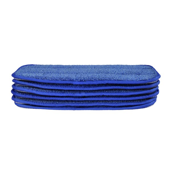 CleanAide® All Purpose Twist Yarn Microfiber Mop Pads 10 Inches Blue 6 Pack