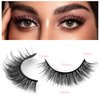 14 Pairs 6D False Eyelashes Fluffy Faux Mink D Curl Volume 15mm Fake Lashes Wispy Fluffy Natural Look Eye Lashes Strip Pack