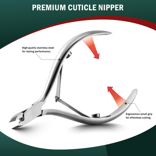 FVION Cuticle Clippers - Precision Cuticle Cutter, Extremely Sharp Cuticle Scissors, Stainless Steel Nail Cuticle Remover, Cuticle Nipper, and Professional Manicure Tool (4mm Jaw)