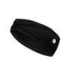 LedBack Black Headband for Mask with Buttons Wide Hairbands Elastic Sports Sweatband Doctor Nurse Ear Protection Headwear Nurse Gifts Workout Headwrap