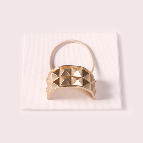 The Hair Edit Gold Pyramid Cuff Hair Tie