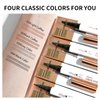 Eyebrow Microblading Pen,3D Waterproof Microblading Eyebrow Pencil Contouring Pen, 4 Fork Tip Magic Eyebrow Pencil Tattoo Long-Lasting for Natural Makeup (Light Coffee)