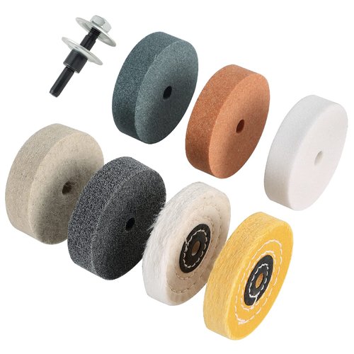 Amacupid Buffing Polishing Wheel Kits 3 inch, for Mini Bench Grinder、Electric Dril. Sharpening Knives Rust Removal Polishing.for Home DIY Grinding Polishing