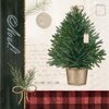 Boston International IHR Lunch Paper Napkins, 6.5 x 6.5-Inches, Tree Trimming