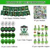 127 Pcs Alien Theme Birthday Party Supplies Include Alien Banner Balloons, Cake Topper, Cupcake Toppers, Stickers for Kids UFO Alien Birthday Party Decorations