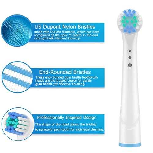 Replacement Toothbrush Heads for Oral B Electric Precision Clean Compatible with Oralb Brush Heads - 16 Pack
