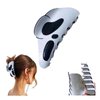 Ylapagne Ghost Mask Halloween Hair Clips 2Pcs Scream Grimaces Funny Ponytail Clip Strong Hold Nonslip Hair Accessories
