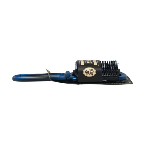 The Travel Brush | Professional Grade Nylon Pins | Fold Up Design with Mirror Handle | Smoke Finish