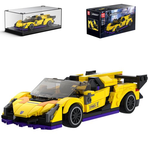 Mould King Speed Champoin Veneno Super Car Models Building Toys with Display Case, 27053 Model Car Kits Building Sets, Toy Cars Building Blocks, Speed Race Car Building Kits for Adults Kids 8+(365PCS)