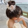 2 Pcs Hair Clips for Children No Slip Duck Bill Bow for Teens Shiny Rhinestone Hairpin Flower Hair Accessories for Kids -2PCS-#17