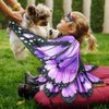 Sunlisky Kids Butterfly Wings Costume for Girls Fairy-Wings Toddler Dress Up Play Costumes Butterfly Skirt Set Mask Party Favors Gifts(Purple+skirt sets)