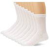 MediPEDS 8 Pair Diabetic Crew Socks with Non-Binding Top, White, Shoe Size: Shoe Size: Men 7-12 and Ladies 10-13