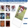200 Card Sleeves for Trading Cards, 3"x4" Baseball Card Protectors Hard Plastic, 35pt Card Holders for Baseball Cards, Football Cards (100 Hard Sleeves + 100 Clear Sleeves)